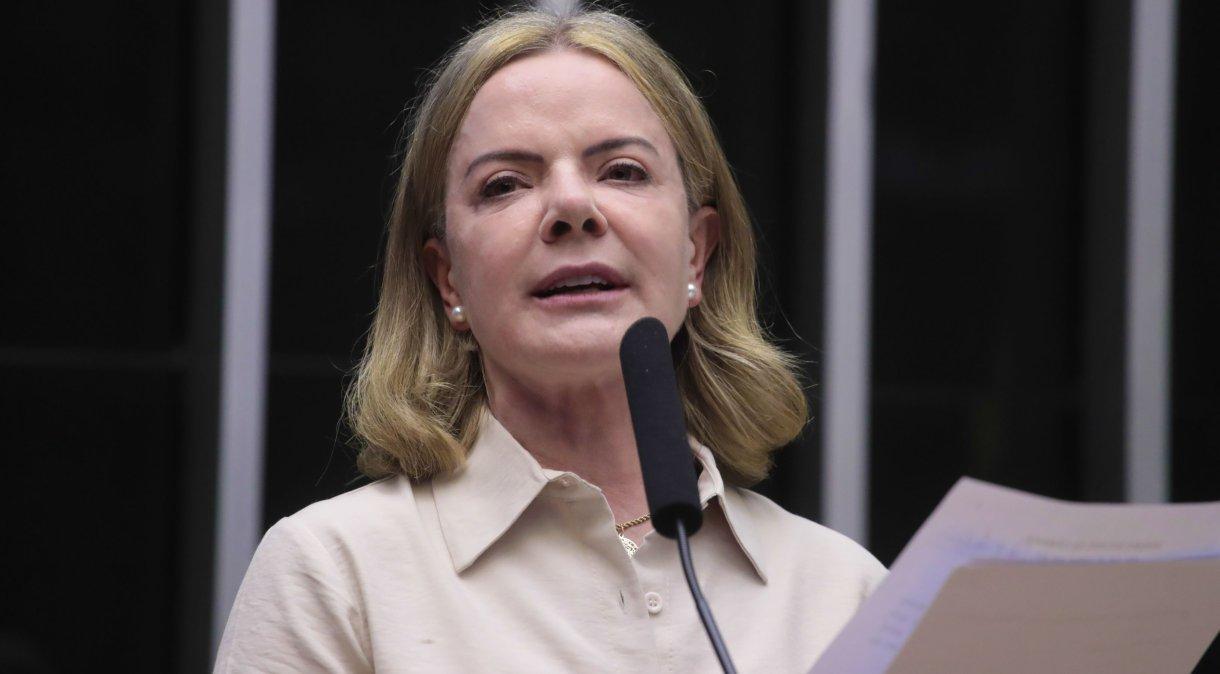 Gleisi Hoffmann, futura ministra de Relações Institucionais.