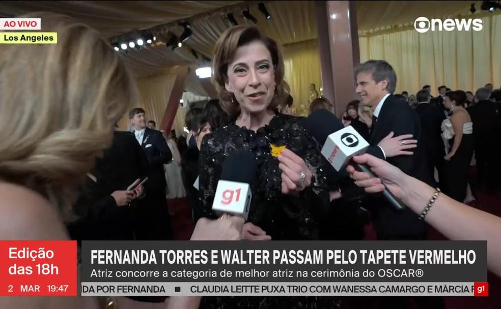 Fernanda Torres explica o porquê levou broche do Pikachu para o Oscar 2025