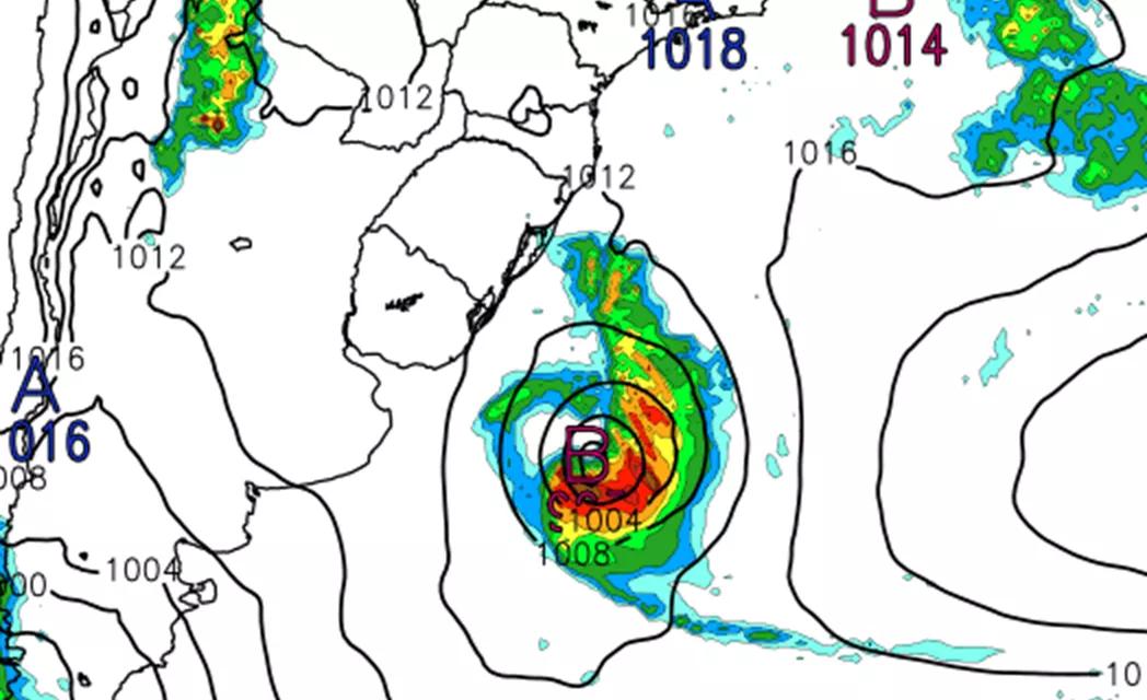 Ciclone irá se formar com risco de tempestades