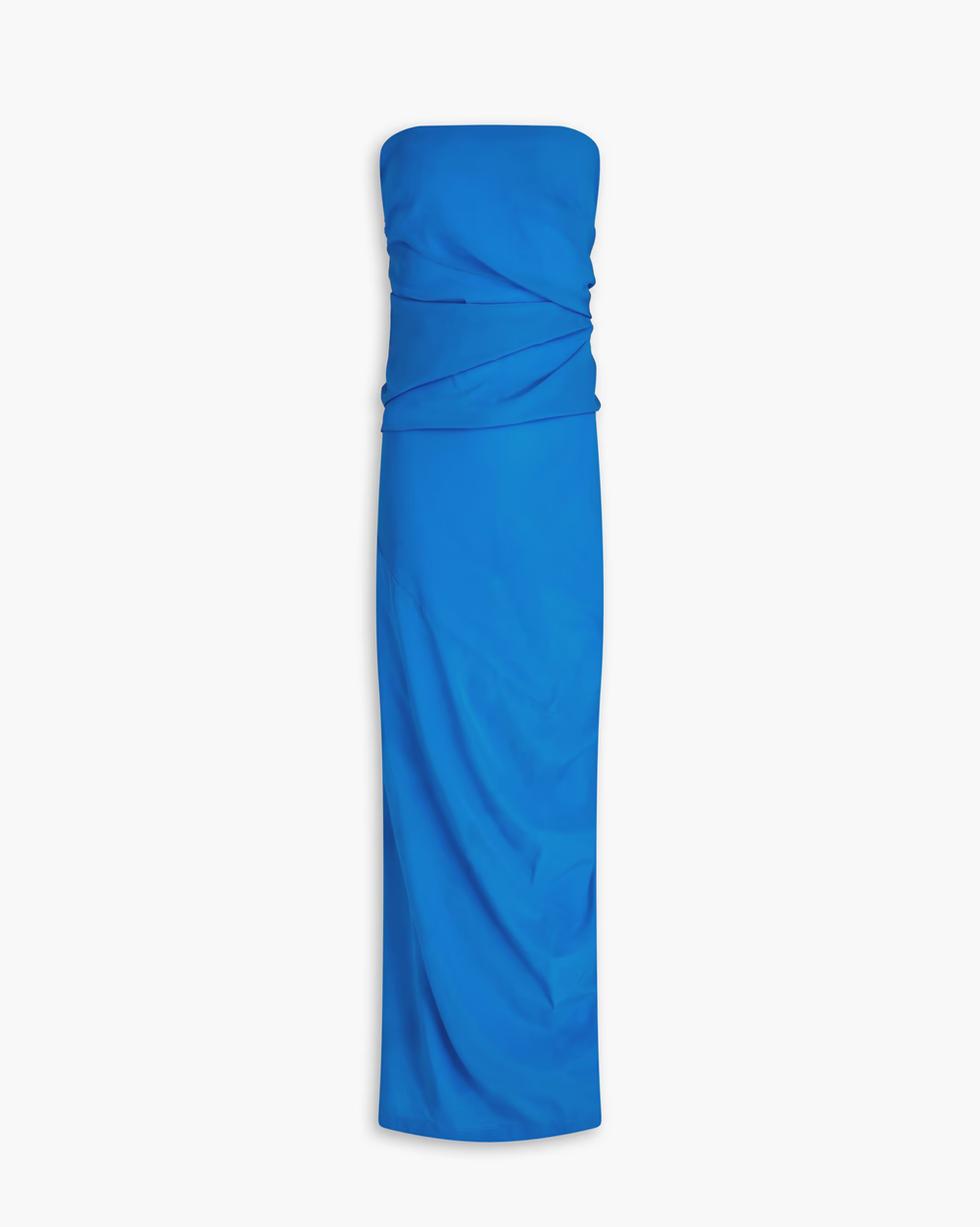 Proenza Schouler strapless draped crepe maxi dress