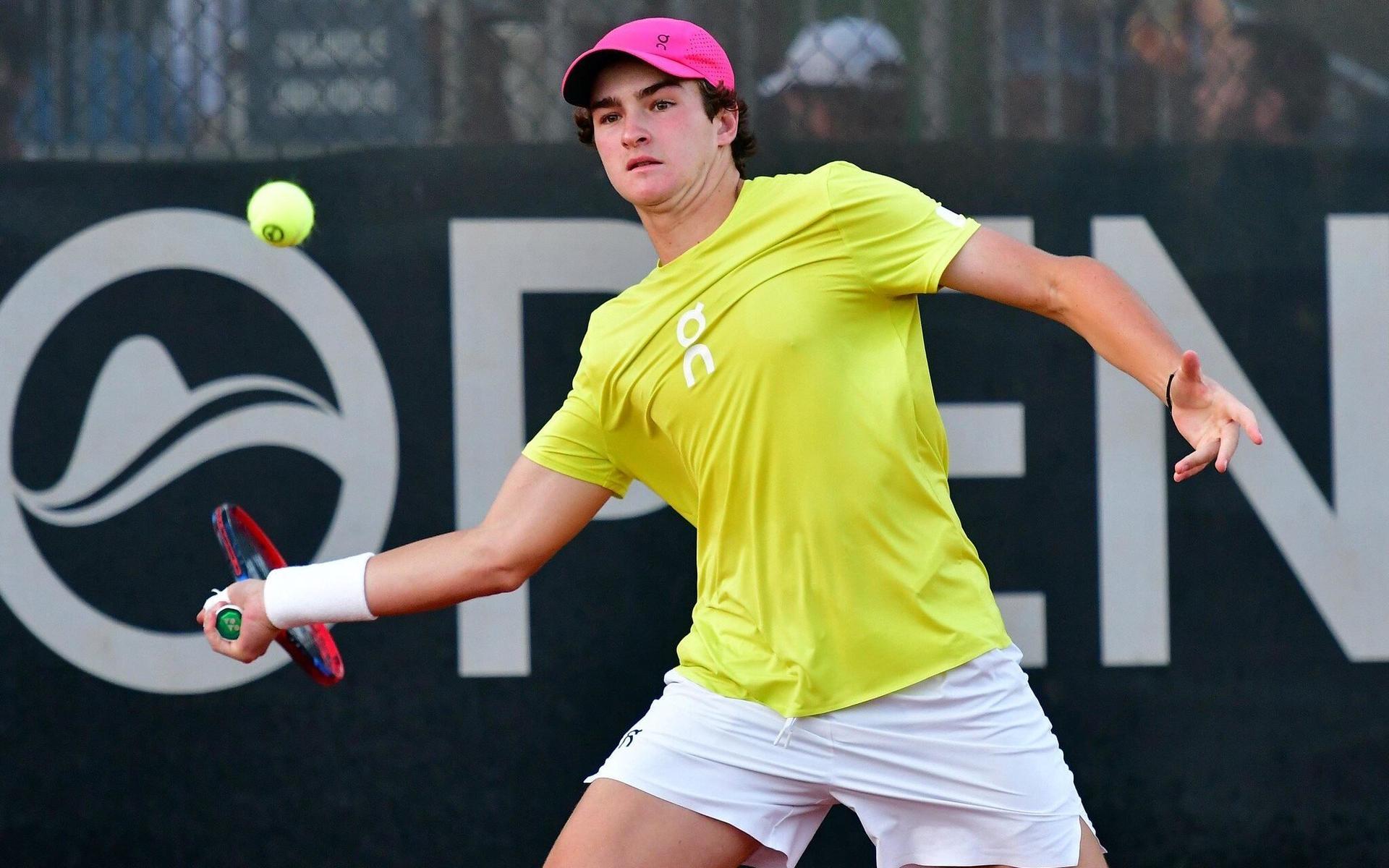 João Fonseca em treino no Rio Open