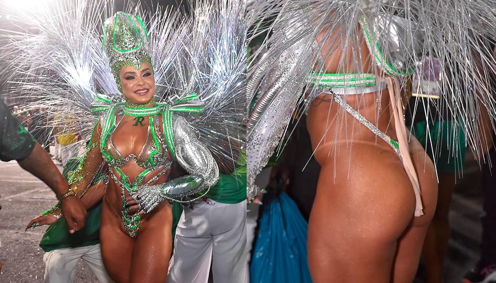 Fabíola de Andrade durante o desfile