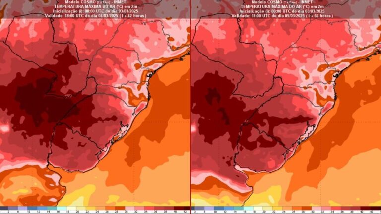 Calor extremo no Rio Grande do Sul: temperaturas próximas a 40ºC e previsão de chuvas