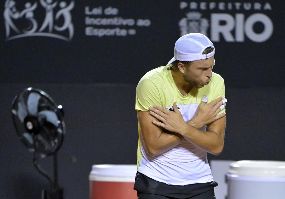 João Fonseca x Alexandre Muller, Rio Open 2025 — Foto: André Durão.