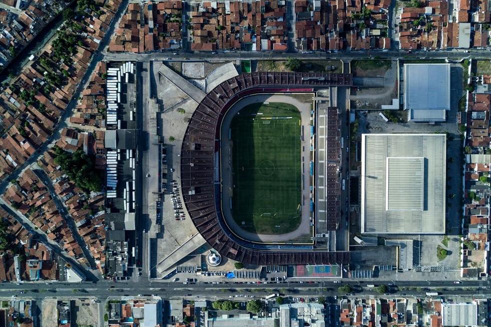 Vista aérea do Estádio Rei Pelé