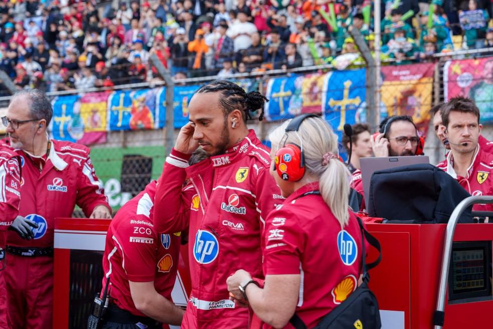 Lewis Hamilton durante a corrida sprint do GP da China da F1 2025