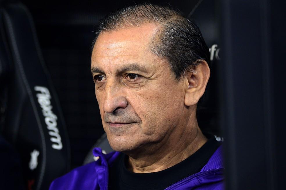 Ramón Díaz, técnico do Corinthians, no segundo jogo da final do Campeonato Paulista, na Neo Química Arena