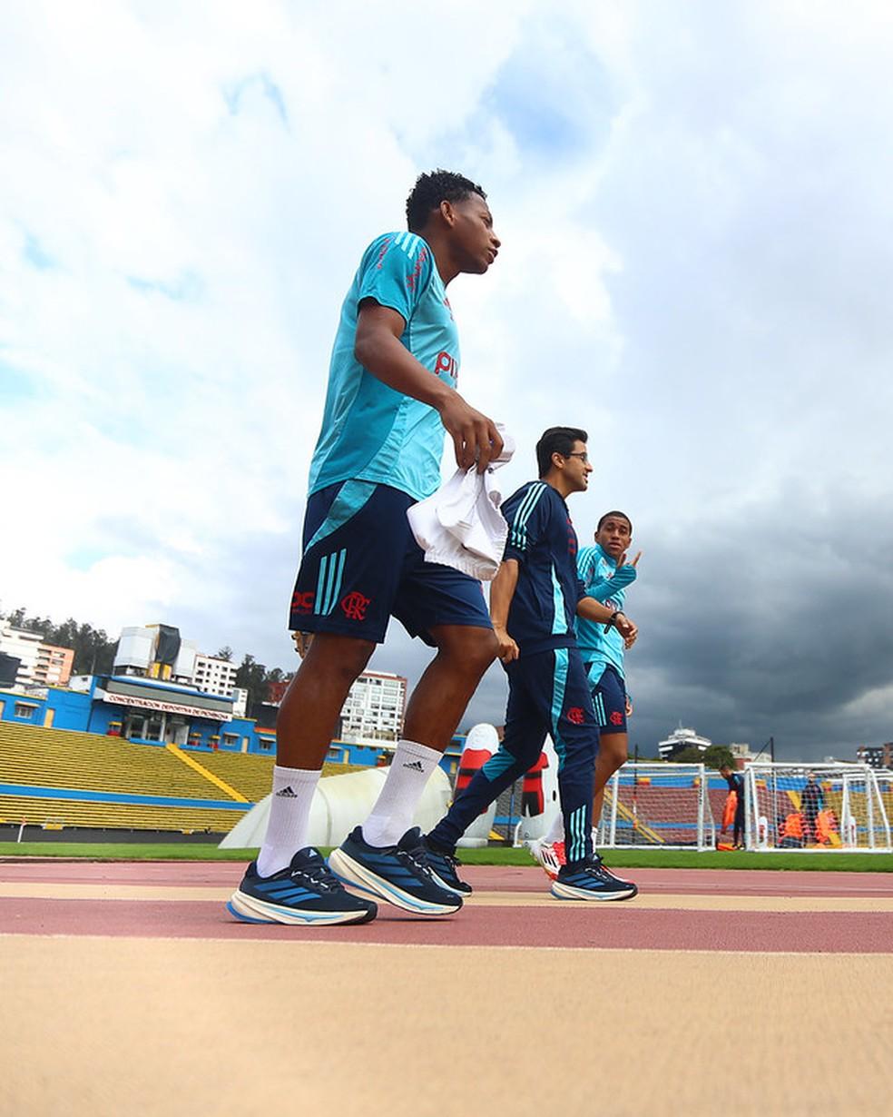 Plata no treino do Flamengo em Quito
