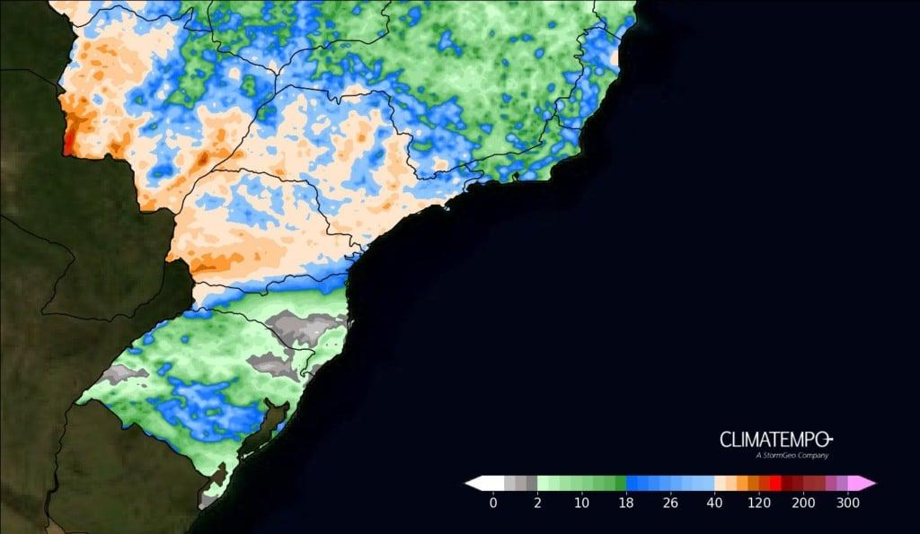 mapa acumulado de chuva