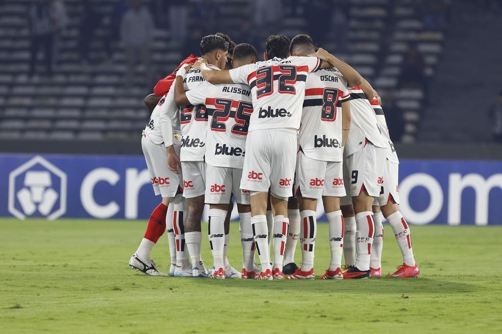Time do São Paulo contra o Talleres