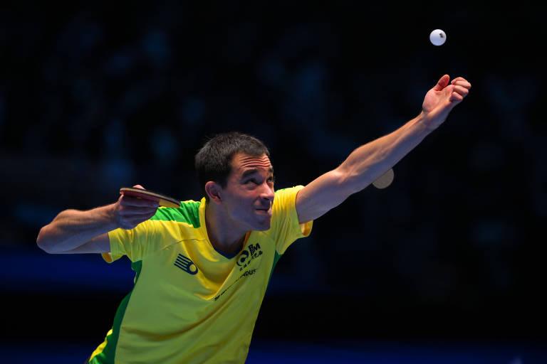 Hugo Calderano em ação