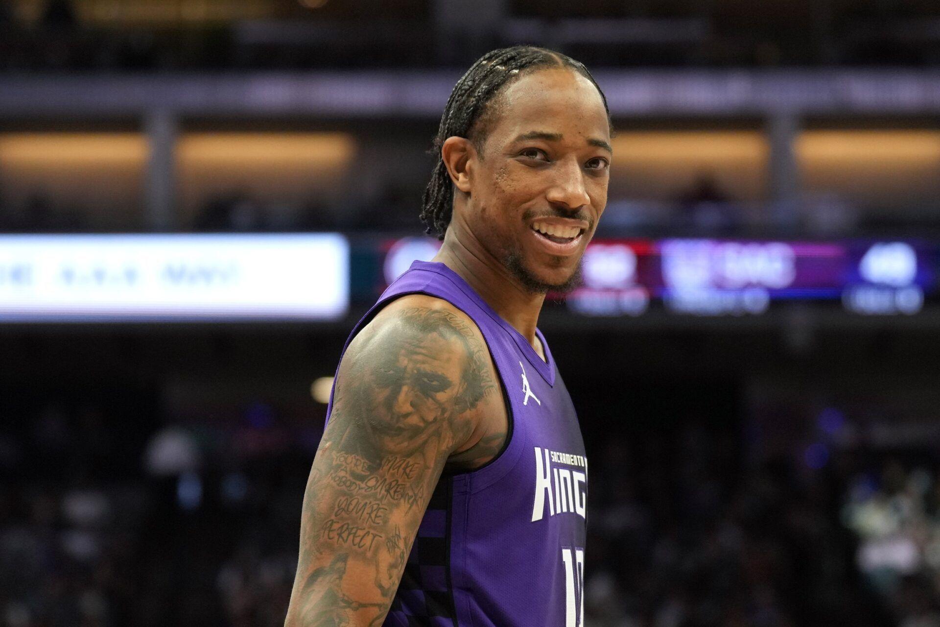 DeMar DeRozan durante o jogo contra os Los Angeles Clippers