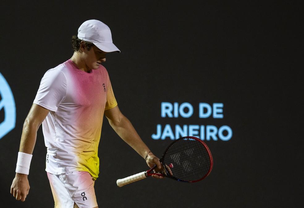 João Fonseca durante o jogo Rio Open 2025