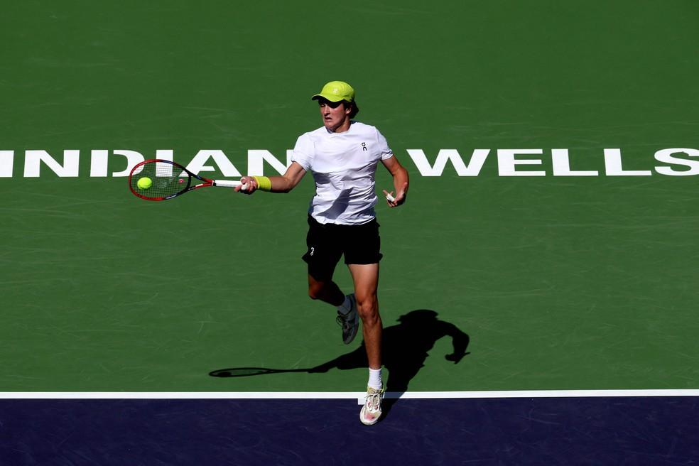 João Fonseca durante torneio em Indian Wells