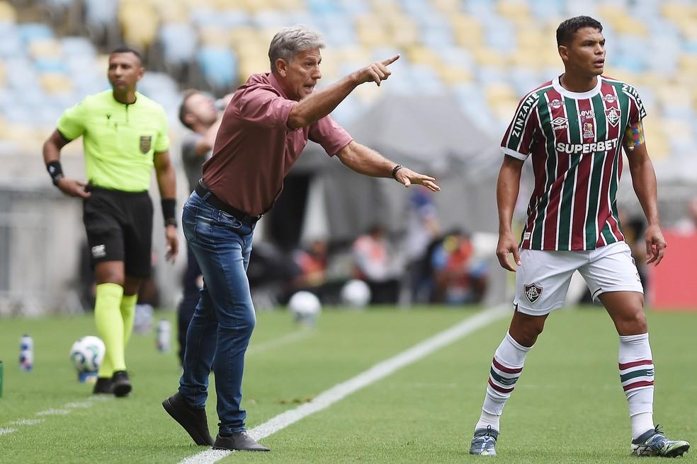 Renato Gaúcho e Thiago Silva em Fluminense x Bragantino