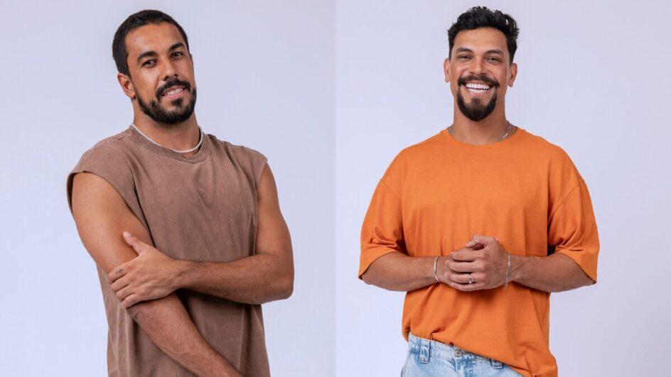 Maike e Vinicius disputando votos no paredão do BBB 25.