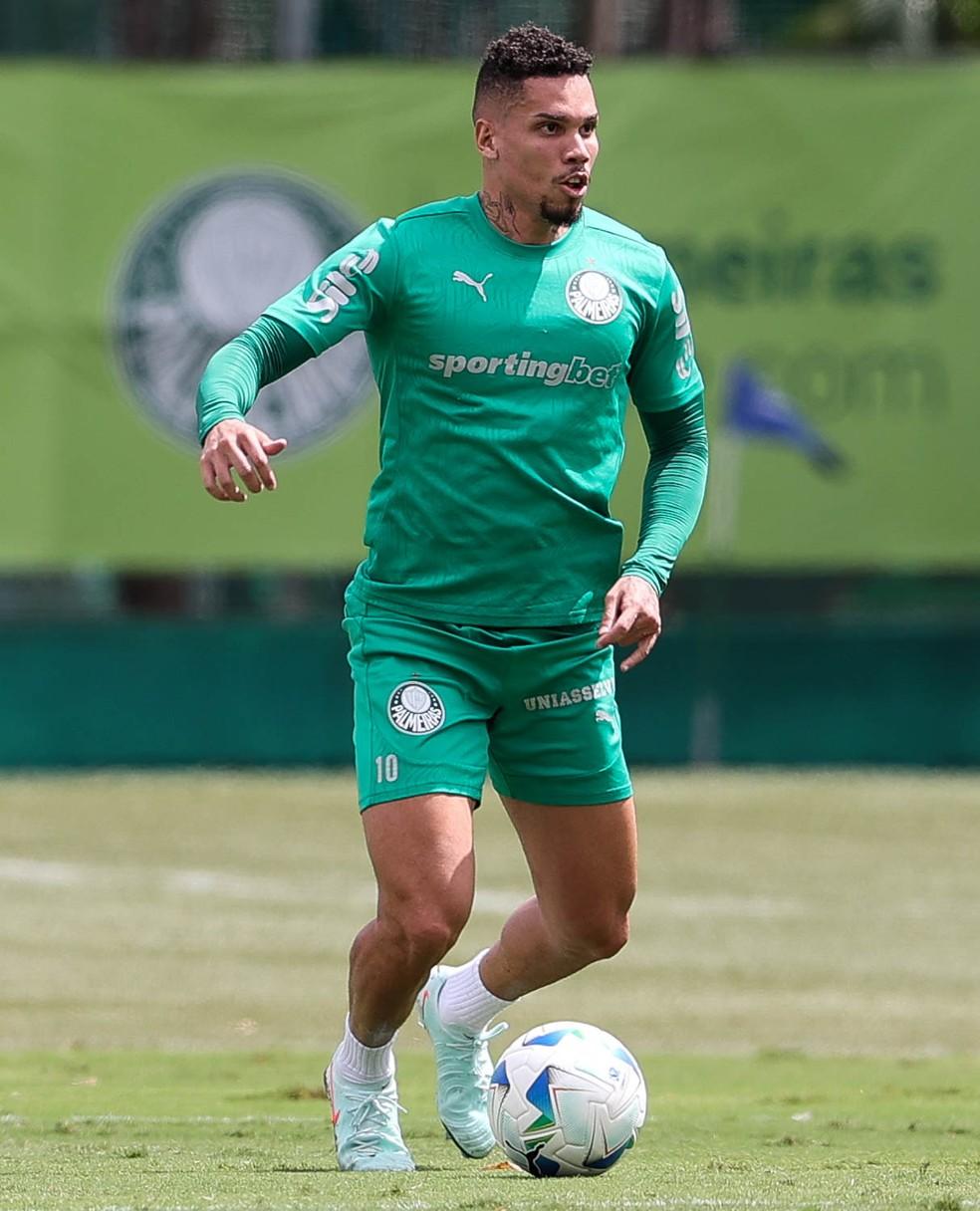 Paulinho em treino do Palmeiras