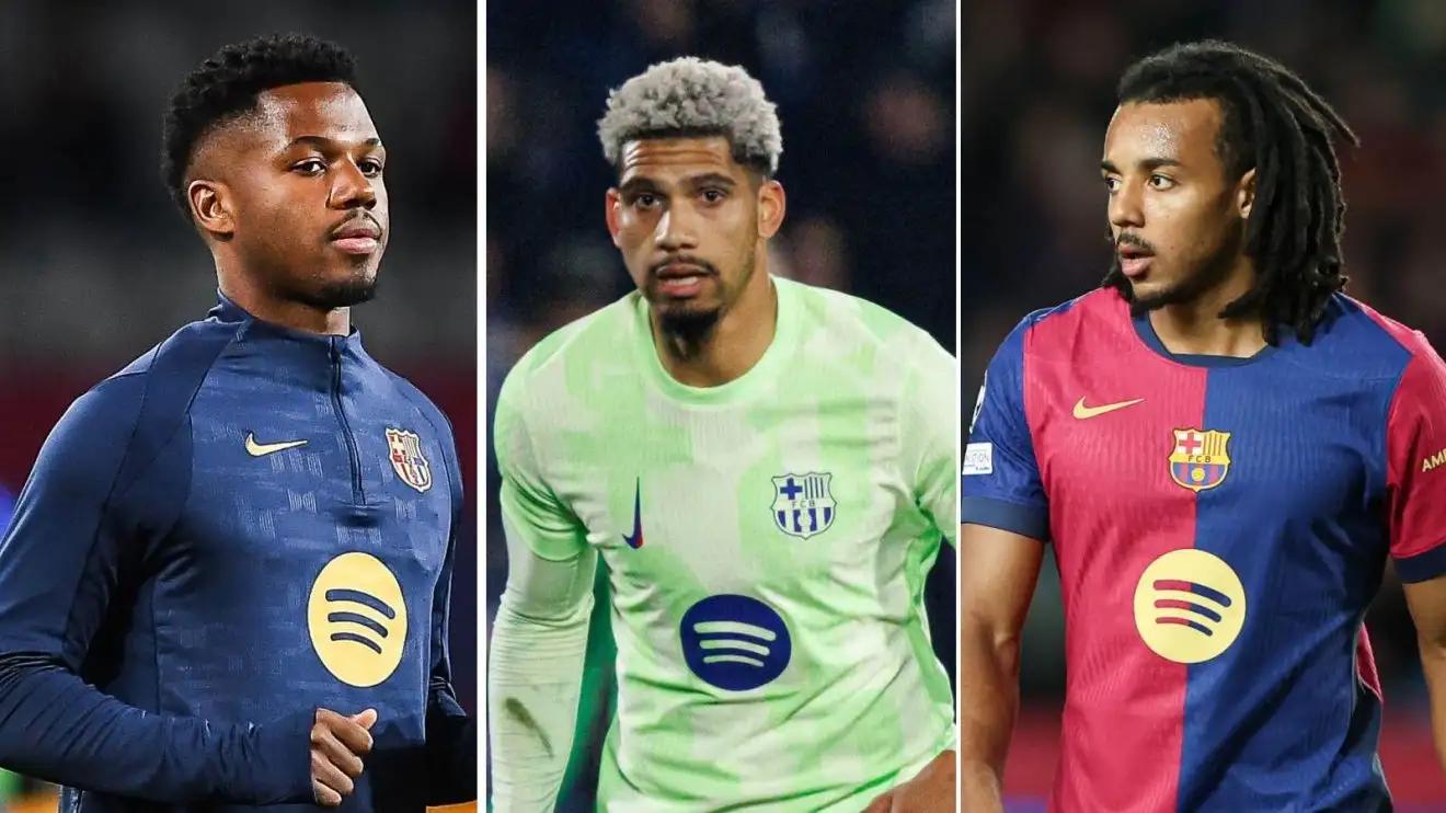 Barcelona trio Ansu Fati, Ronald Araujo e Jules Kounde