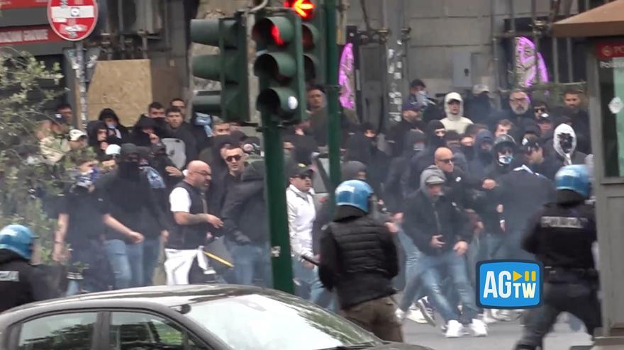 Conflitos entre torcedores no Derby Lazio-Roma