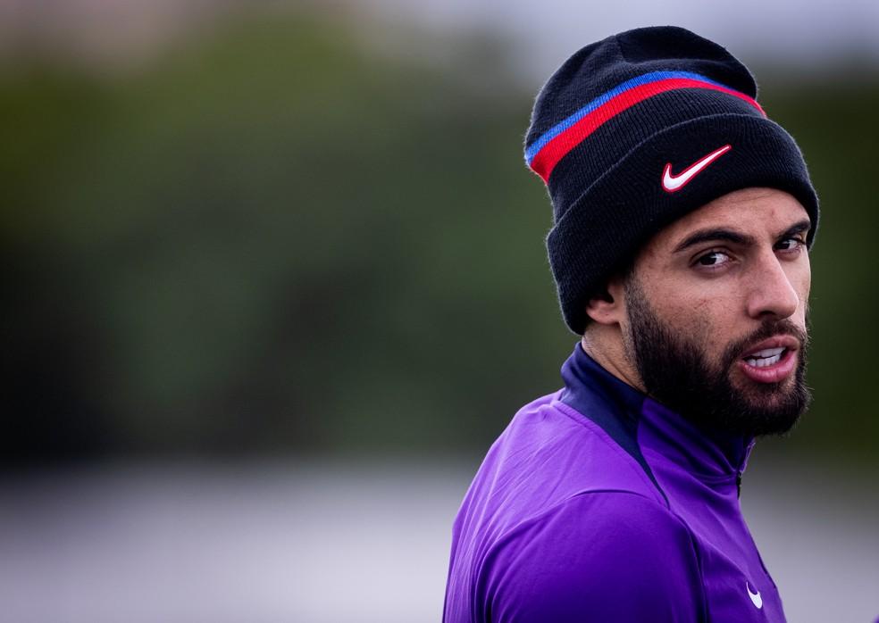 Atacante Yuri Alberto em treino do Corinthians