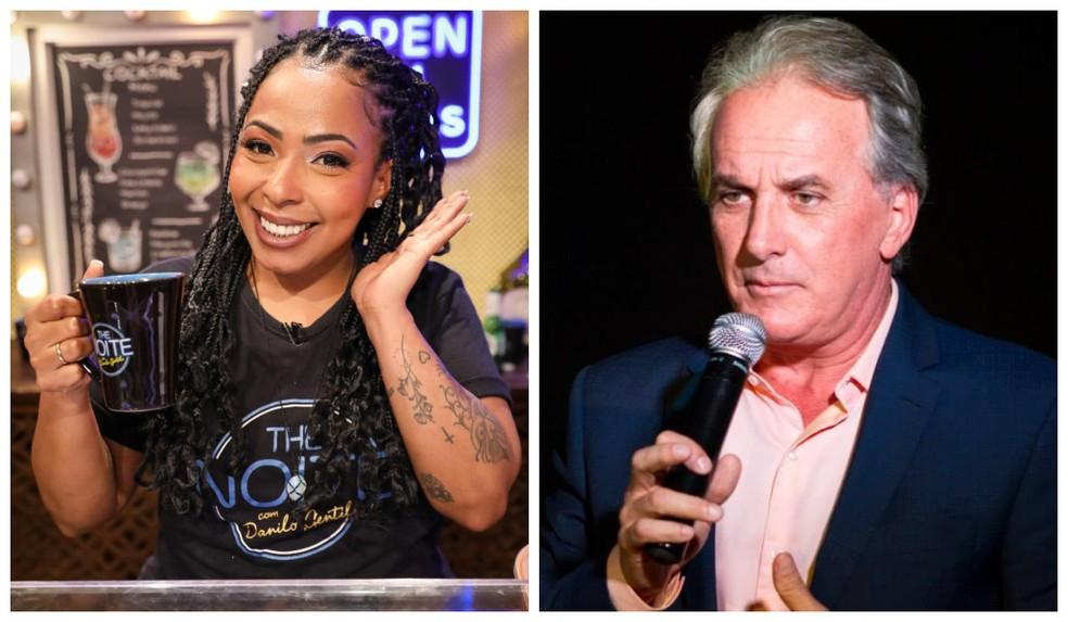 Juliana Oliveira e Otávio Mesquita no SBT