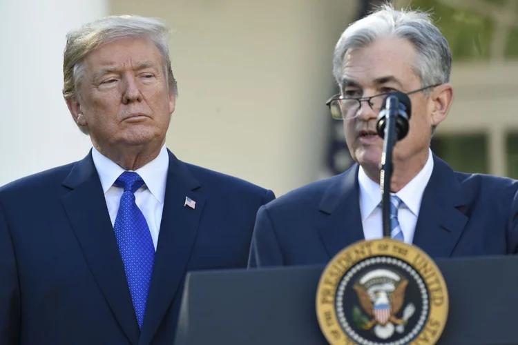 Trump e Powell, figuras centrais na guerra comercial