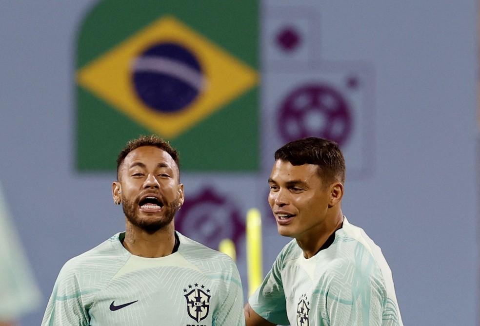 Neymar e Thiago Silva