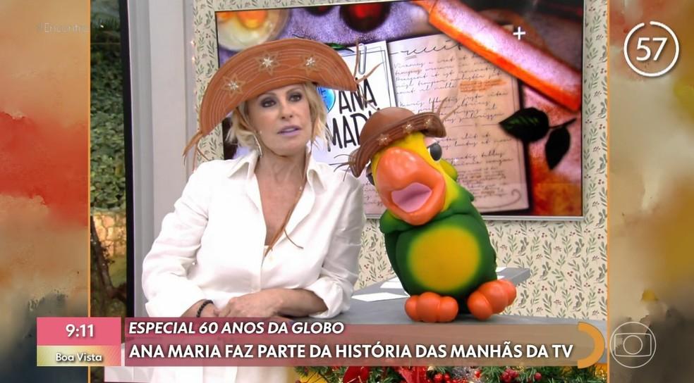 Trecho da homenagem recebido por Ana Maria Braga no Encontro com Patrícia Poeta