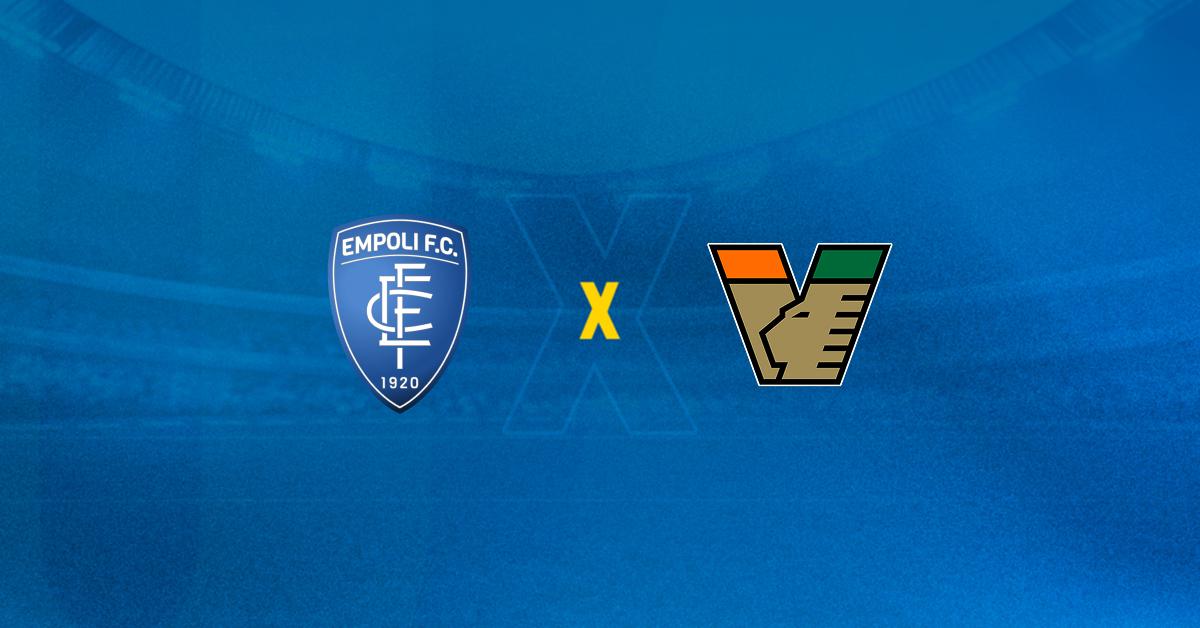 Escudos de Empoli x Venezia se enfrentam no Campeonato Italiano.
