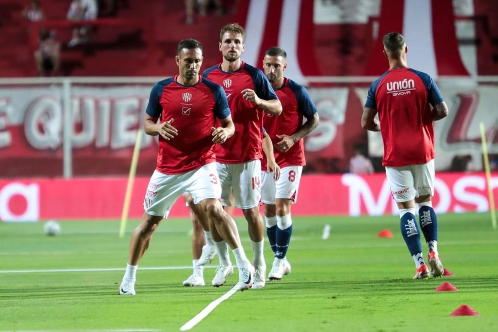 Jogadores do Unión Santa Fé, adversário do Cruzeiro