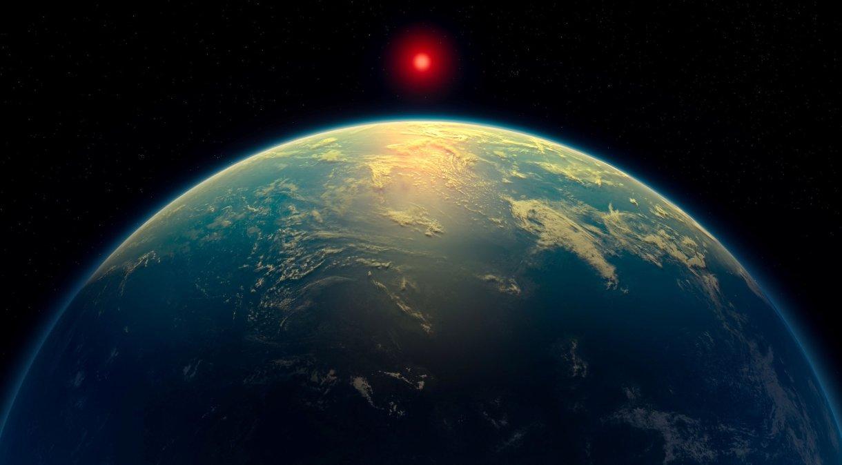 Ilustração de um mundo oceânico