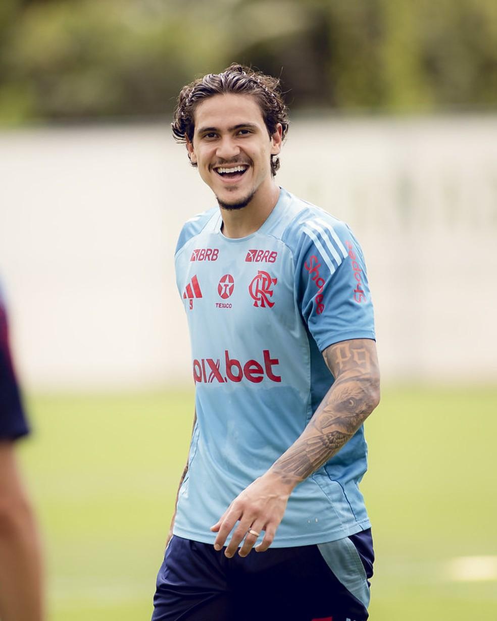 Pedro em treino do Flamengo