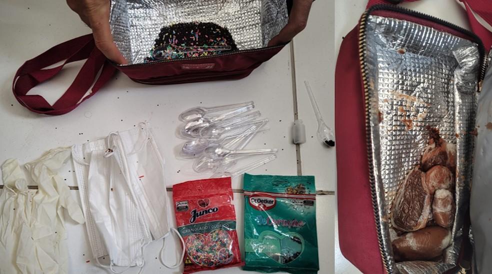 Material apreendido com Jordélia Pereira Barbosa, 35 anos, suspeita de envenenar família com ovo de Páscoa no Maranhão.