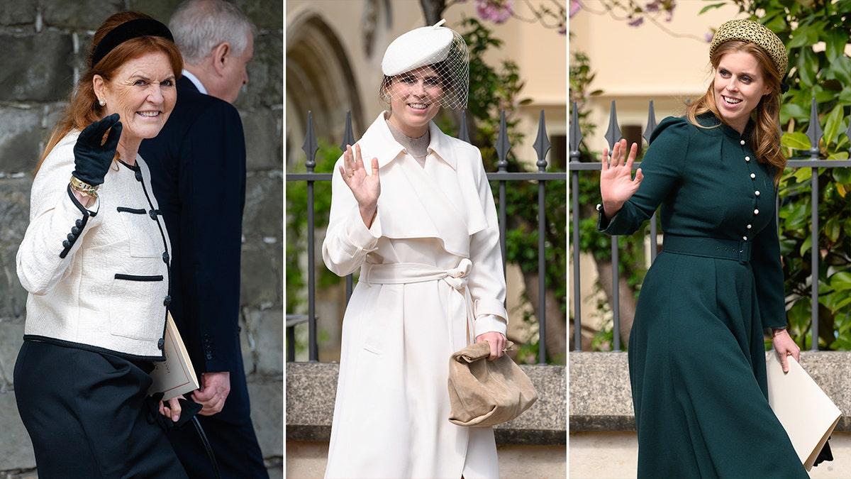 Sarah Ferguson, Princesa Eugenie e Princesa Beatrice juntos