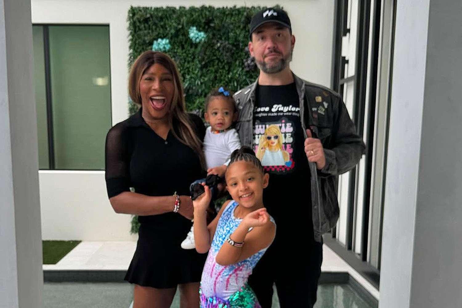 Serena Williams com a família