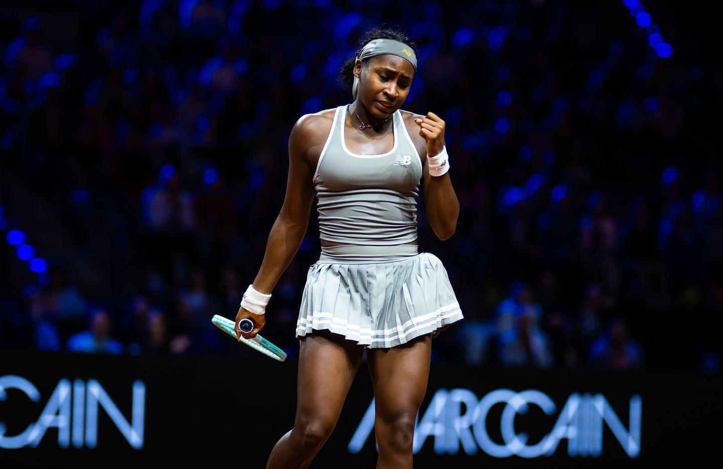 Coco Gauff durante o Mutua Madrid Open