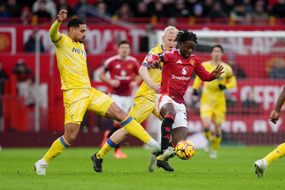 Kobbie Mainoo em ação pelo Manchester United