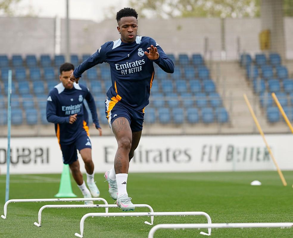 Vini Jr. às véspera da partida contra o Getafe pela LaLiga