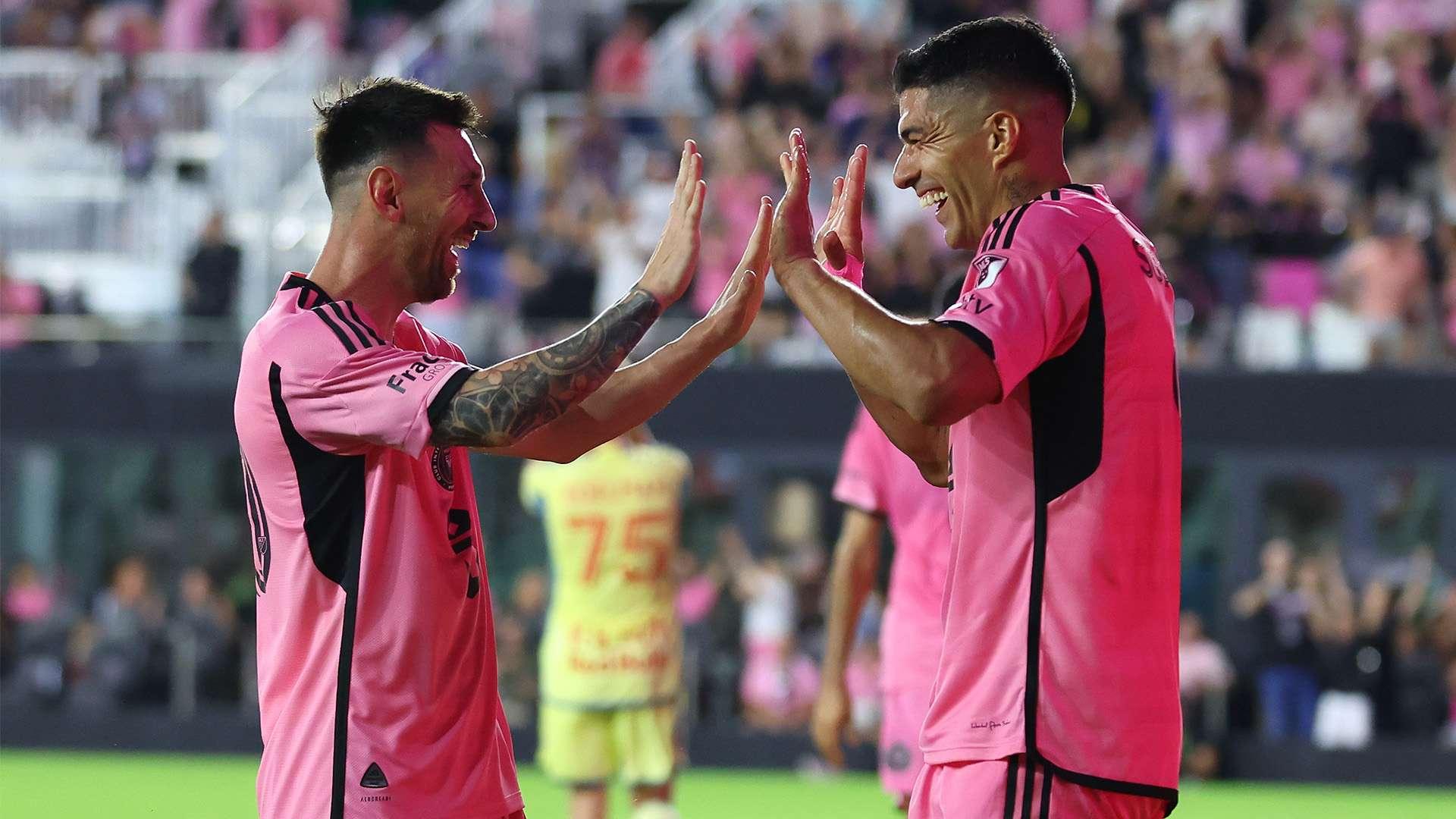 Messi e Suárez em ação no Inter Miami