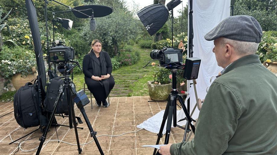 Antonia Salzano on set for documentary