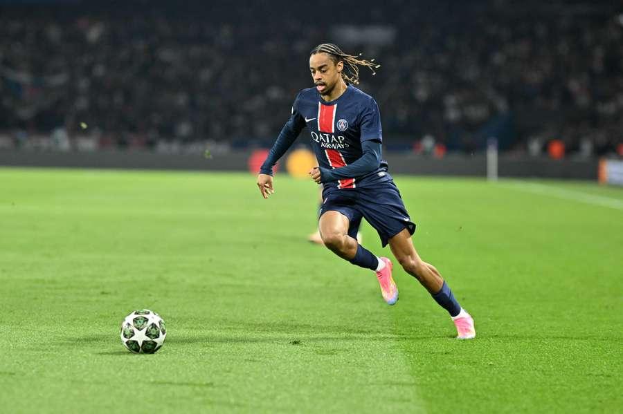 Barcola lors du match aller.