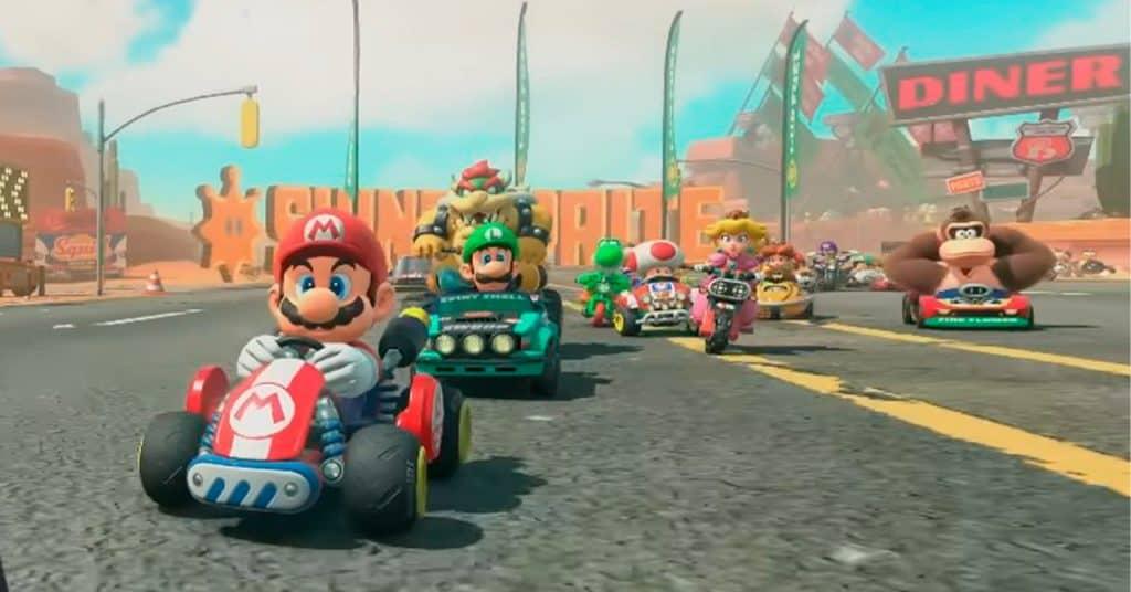Cena do Mario Kart, um dos títulos da franquia da Nintendo