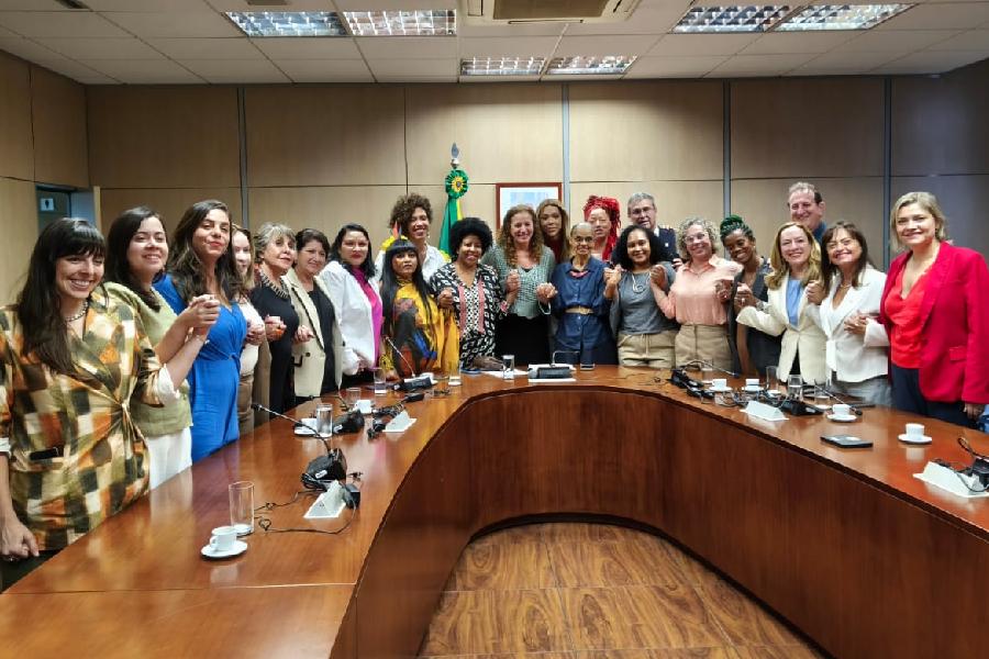 Marina recebe périplo de deputadas e deputados em seu gabinete no Ministério do Meio Ambiente