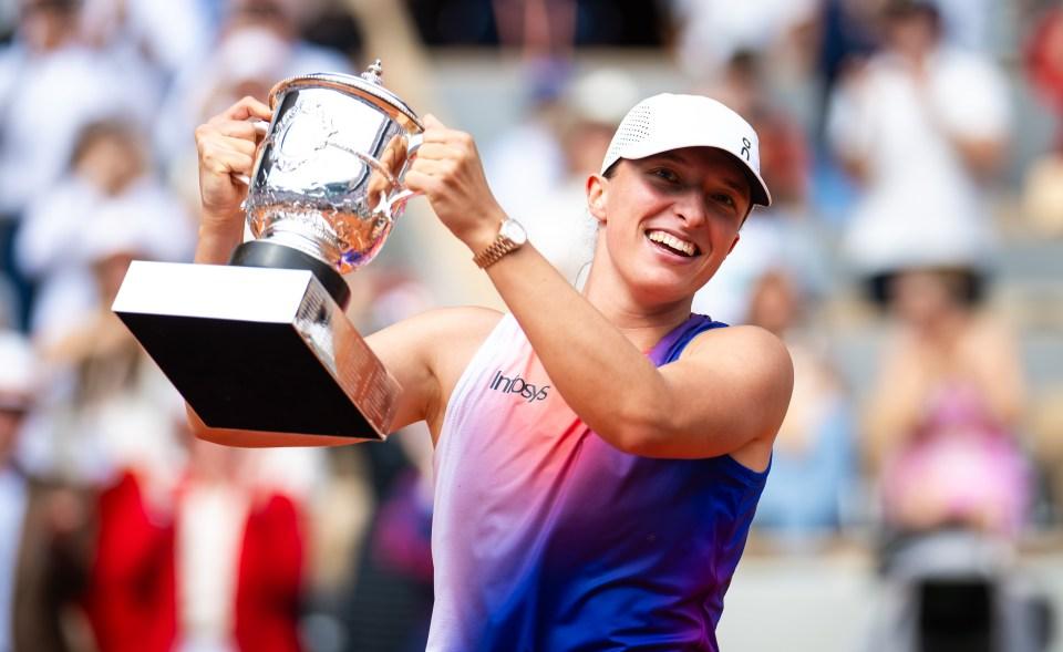 Swiatek é a campeã feminina reinante em Paris