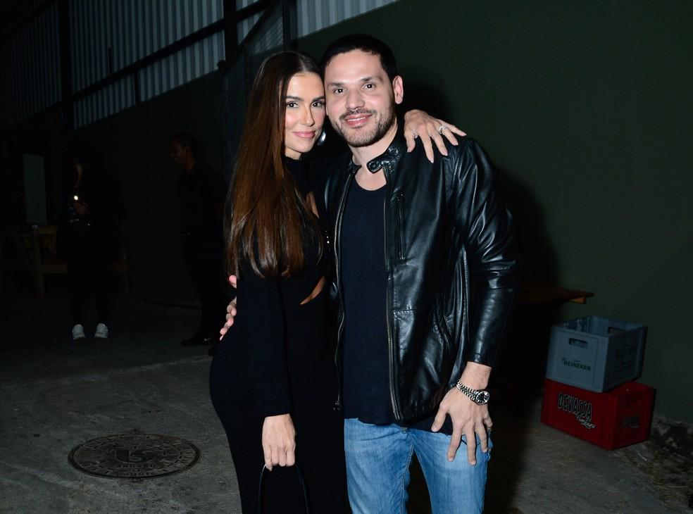 Deborah Secco e Dudu Borges em gravação de DVD