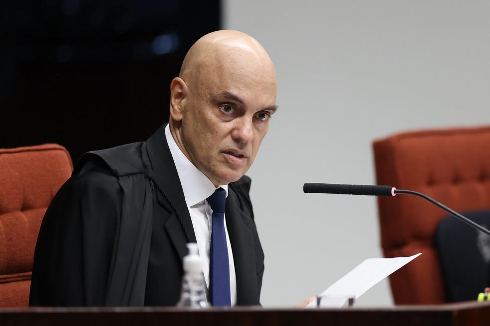 Alexandre de Moraes em sessão da Primeira Turma do STF