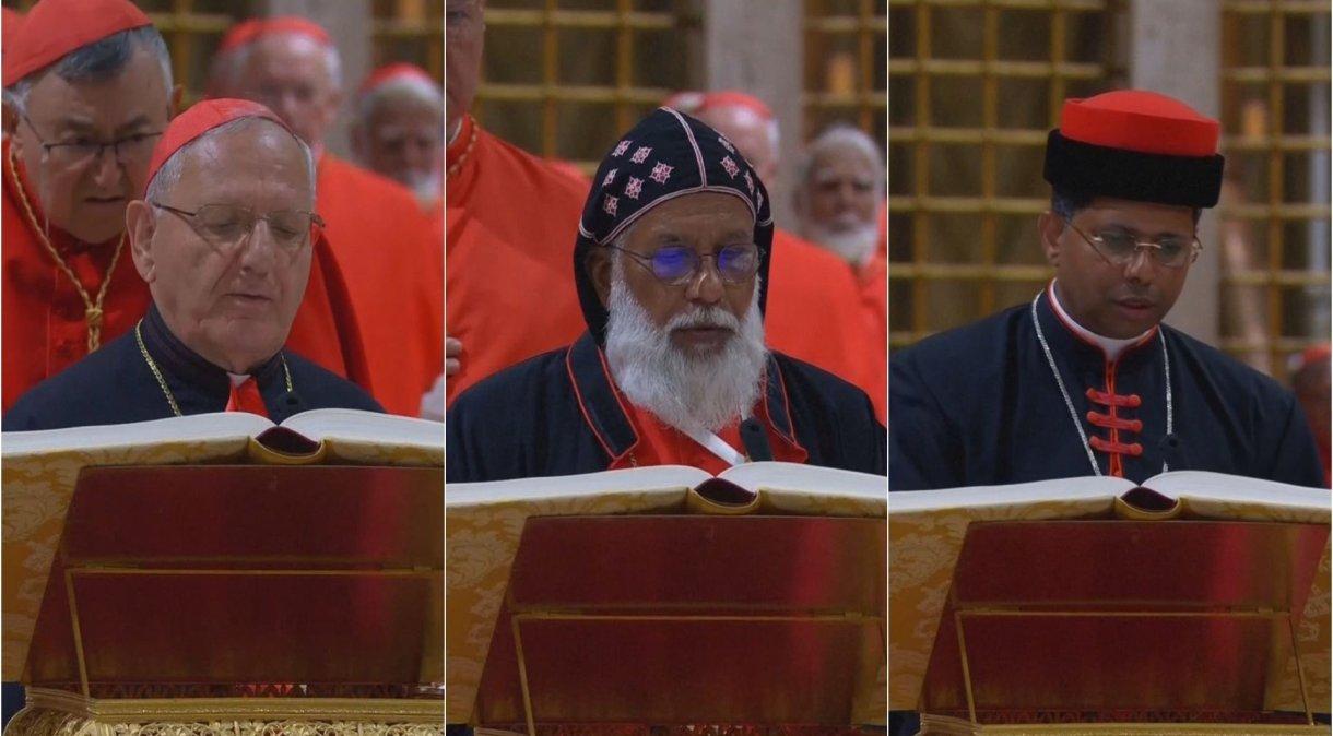 Cardeais fazendo juramento antes do conclave