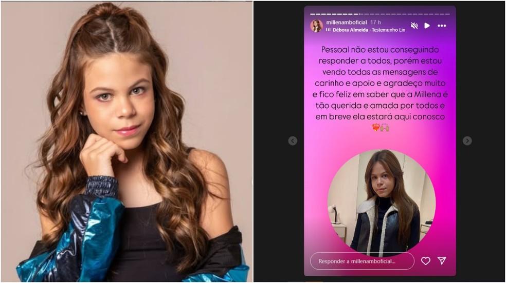 A atriz mirim Millena Brandão