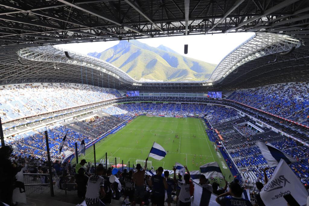 O Estádio BBVA pronto para o jogo entre Monterrey e Toluca