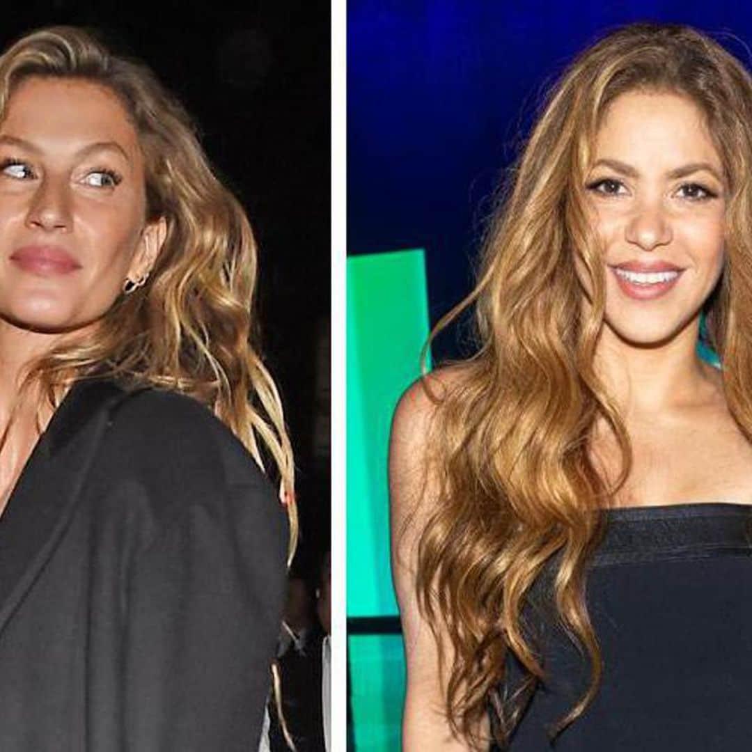 Shakira e Gisele Bündchen se encontrando em Miami